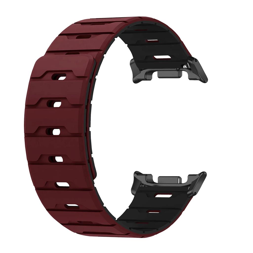 Magnetiskt Band För Samsung Galaxy Watch 8/8classic Ultra 2025/7 47mm Tvåfärgat Silikonband För Galaxy Justerbart Sportarmband