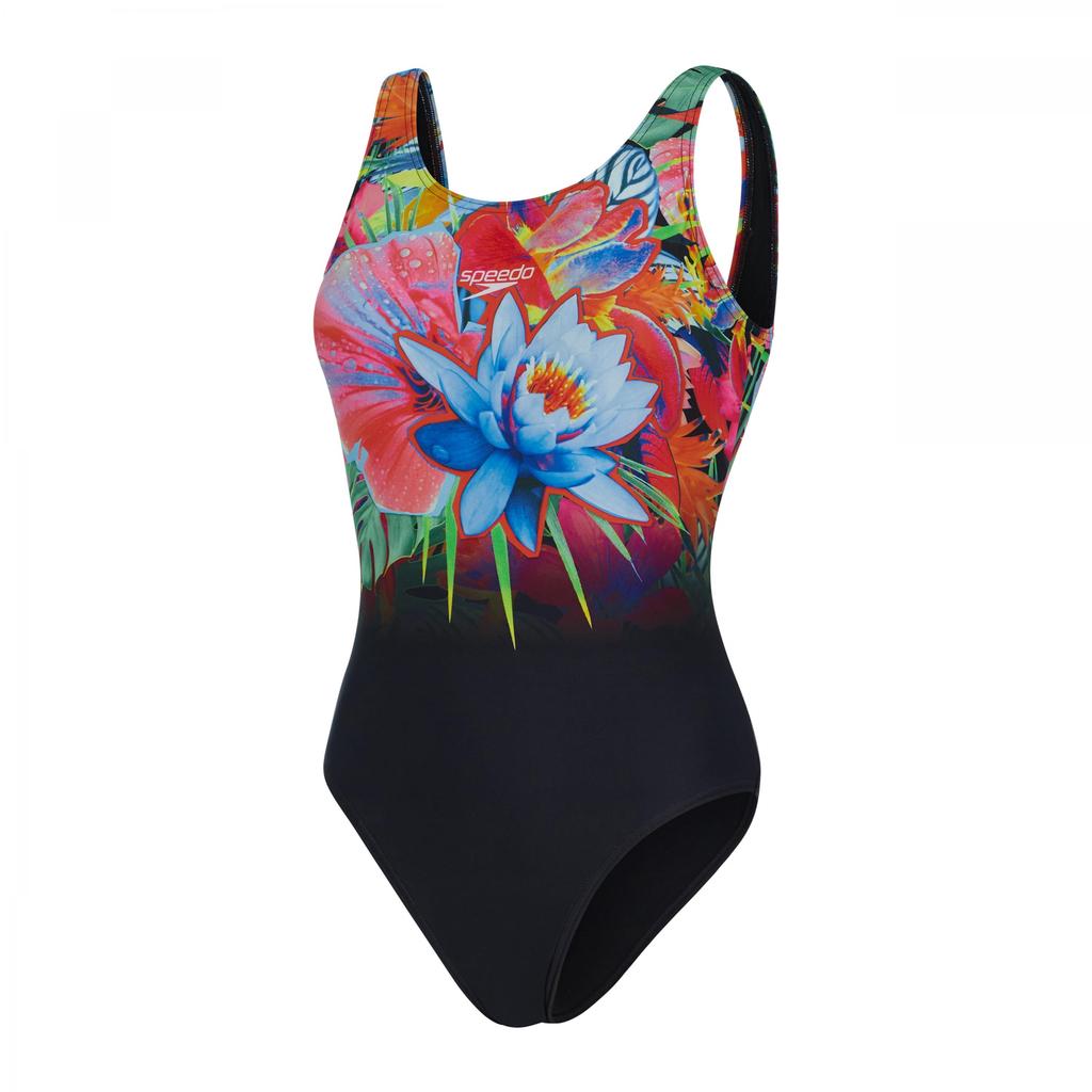 Speedo Womens/Ladies Floral U-Back One Piece Swimsuit