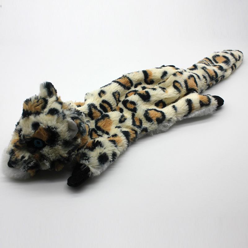 Plüsch-Haustier-Hund-Sound-Spielzeug Welpen Squeak Spielzeug Tiger Leopard Lion Sound Spielzeug Hund Plüsch Skinny keine Füllung Squeaky