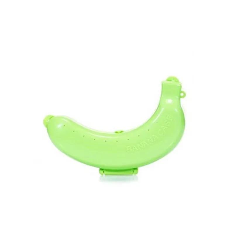 1PC Travel Outdoor Portable Banana Shape Protective Case Creative Plastic Banana Fruit Storage Case