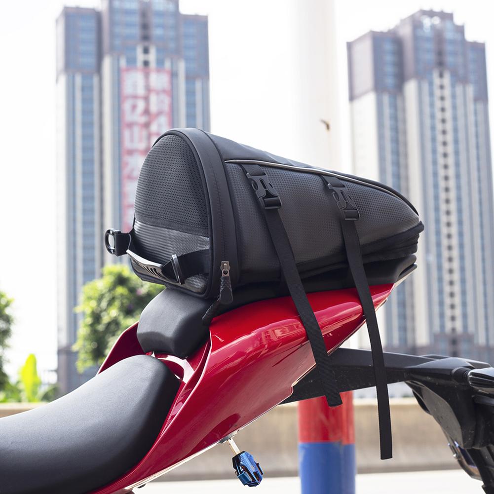 Motorcycle Rear Seat Bag Large Capacity Waterproof Crossbody Tail Bag Multifunctional Motorcycle Saddle Bag for Outdoor Riding