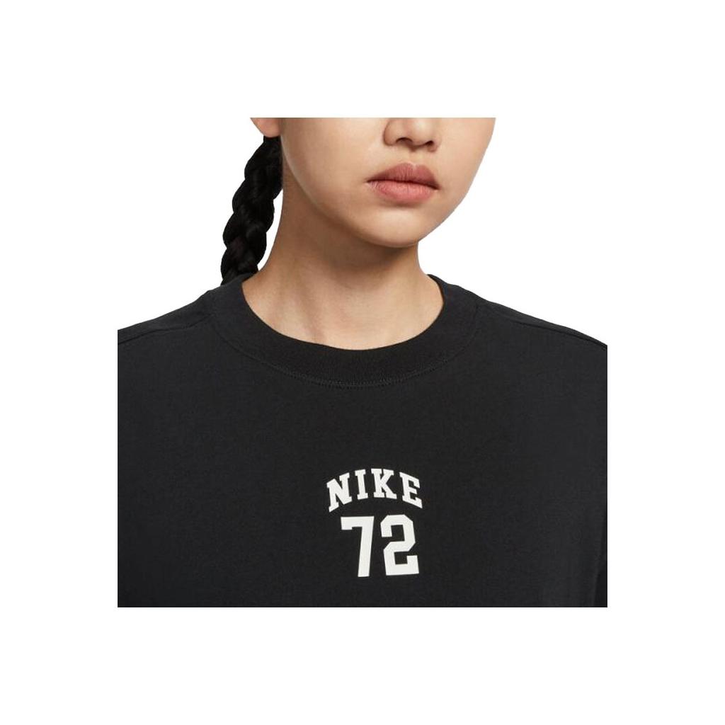Nike Casual Sports Crew Neck Short Sleeve T-Shirt Women Tops Black IF0391-010