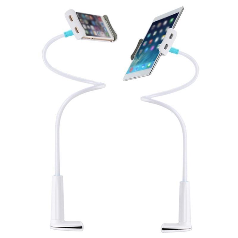 Tablet Long Arm Stand Car Desktop Bed Clamp Holder For iPad iPhone Mini Tablet