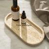 Travertine Bathroom Dresser and Kitchen Sink Tray Jewelry Makeup Perfume Storage Tray
