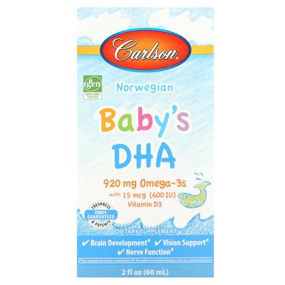 Carlson, Norwegian Infant DHA, 2 Fl Oz (60 Ml)