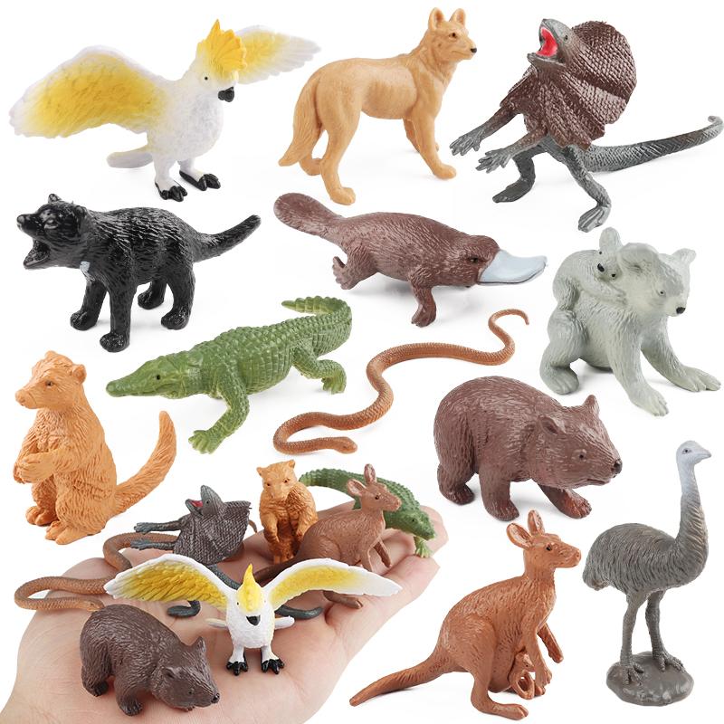 Oenux Montessori Toy Wild Farm Dinosaur Ocean Cat Animals Model Action Figure Zoo Figurines Cute Miniature Education Kid Gift