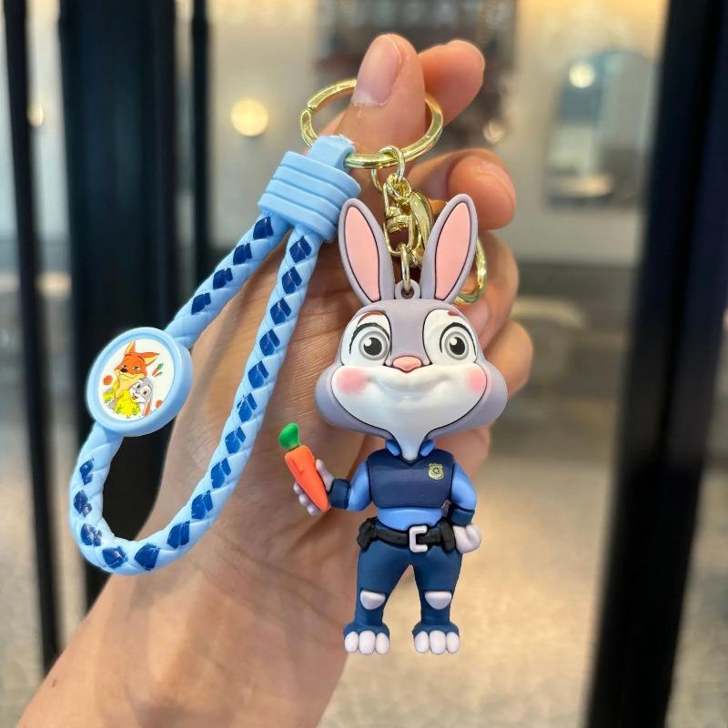 Disneys Zootopia Keychain Cartoon Character Keyrings Judy Nick and Chief Bogo Couples Bag Accessories and Holiday Gifts