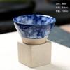 1pc 3.38oz Retro Conical Tea Cup with Base Coarse Pottery Coffee Cup Japanese Style Water Bottle for Home Office Drinkware Gifts