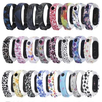 Ανταλλακτικά βραχιόλια σιλικόνης Colorful Folwers για XiaoMi Mi Band 5 6 Strap