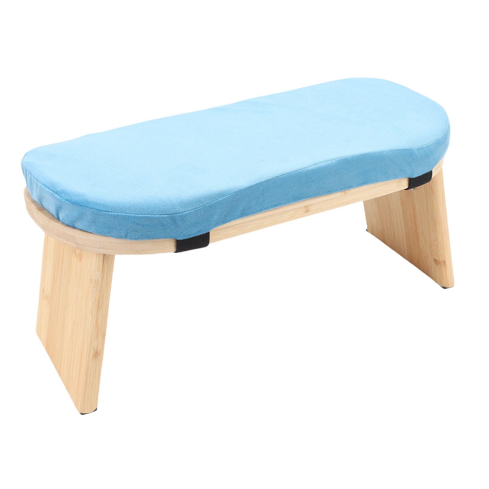 Wooden Meditation Bench Ergonomic Detachable Meditation Kneeling Stool Soft Cushion for   with Carry Bag