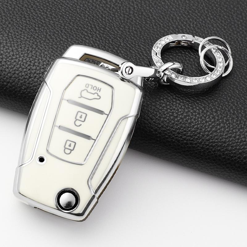 Soft Tpu Car Key Case Cover Shell For Ssangyong Kyron 2 Sanka Actyon Korando Tivoli 3 Buttons Smart Keyless Keychain Accessories