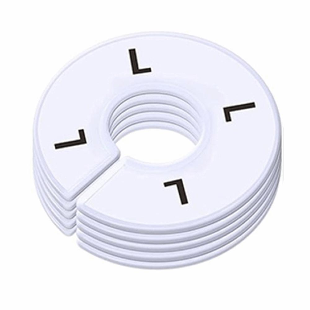 5Pcs Organizing Hangers Clothing Rack Size Dividers DIY Craft Round Garment Labels Wardrobe Separator Plastic