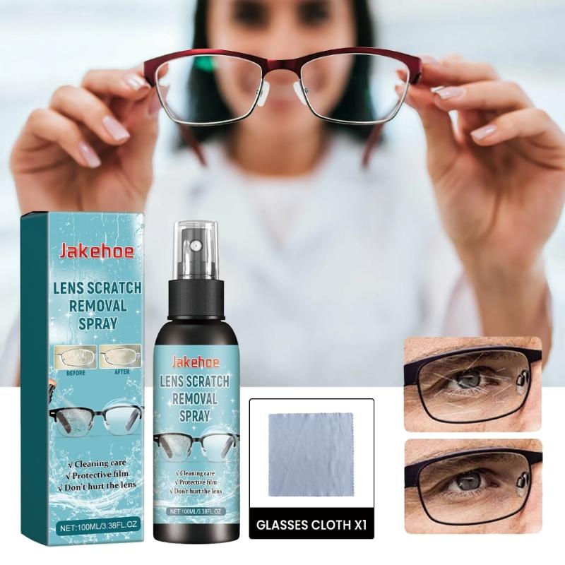 Lens Scratch Remover Eyeglasses Repair Lens Glass Grinding Scratch Glasses Cleaner Spray for Sunglasses Screen Cleaner