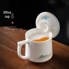 Ceramic Crescent Tea and Water Separation Mug for Personal or Office Use