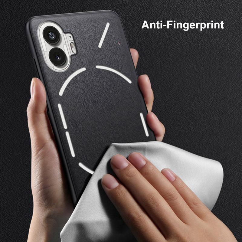 Luxuriöse PU-Lederhülle für Nothing Phone 1 One Rückseite Matte Silikon Vollschutz Handyhülle für Nothing Phone1 5G Coque