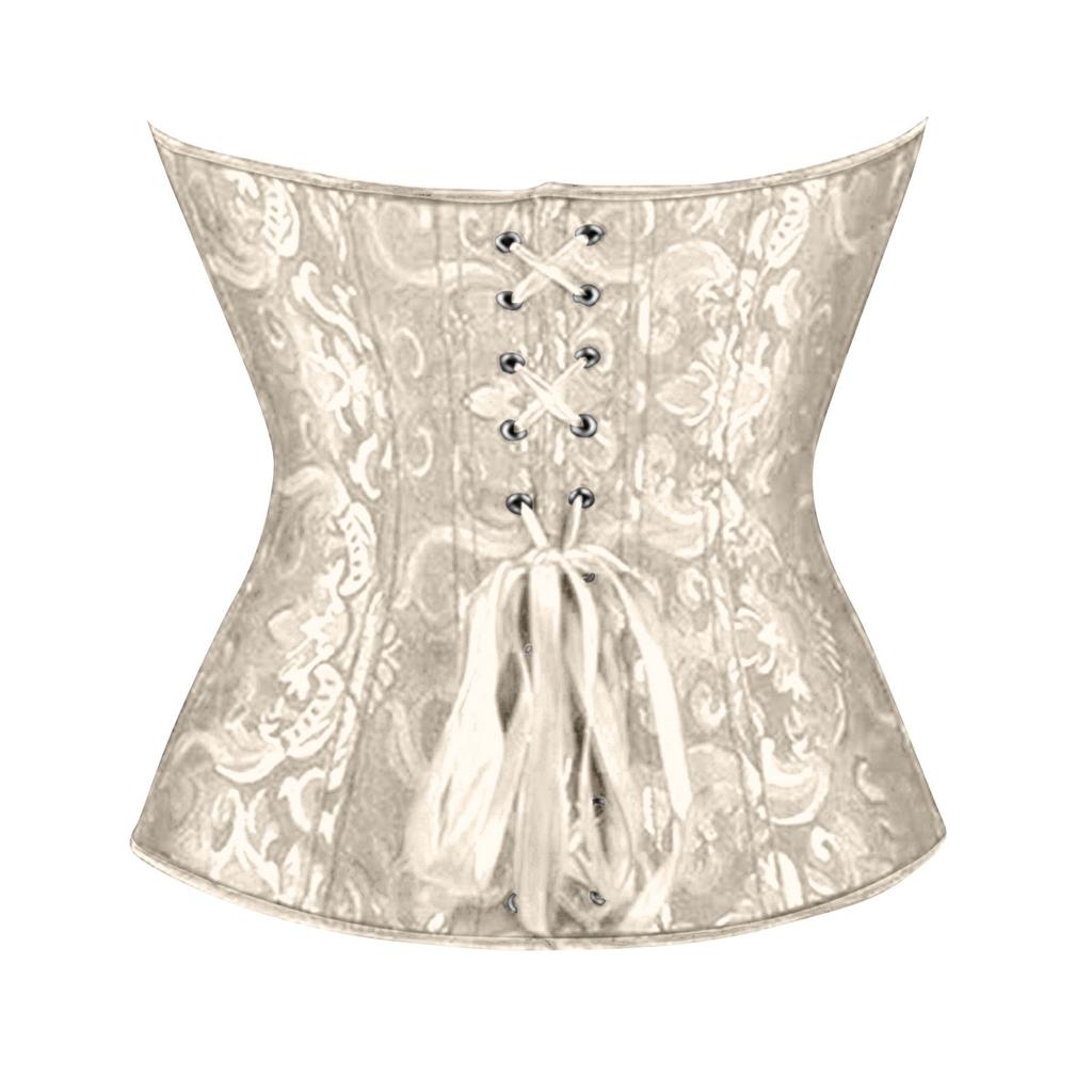 Women's  Sexy LaceBack Zip Corset Top Bustier G-string Body Shapewear