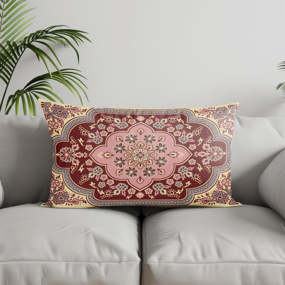 Home Decor Oriental Pattern Rectangle Pillowcase Suitable For Sofa Bedroom Car Pillow Cover Cushion Rectangular Back Cushion