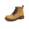 Augustine Martin boots women's 2025 new autumn retro rhubarb boots medium tube British platform soft-soled short boots