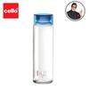 Glass Water Bottles For Fridge And Travel Use Leakproof Wide Mouth Easy Clean Durable Design Blue Set Of 3 For Home Office Gym