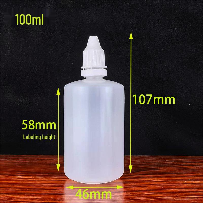 20ml, 50ml, 100ml Translucent HDPE Dropper Bottles - Squeeze & Eye Drop Design