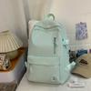 Schoolbag college style backpack girls new Korean ins high value candy color schoolbag junior high school students lightweight backpack