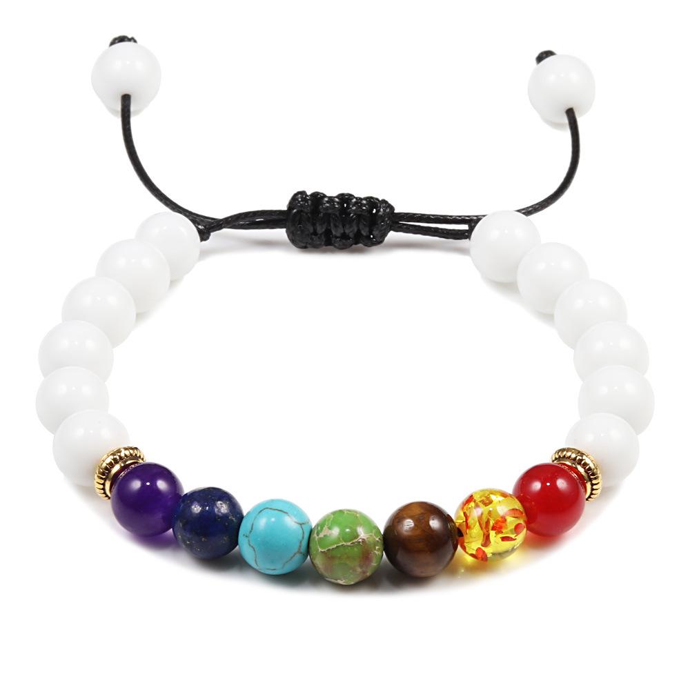 Handmade Stretchable Tiger Eye  Volcanic Rock Bead Bracelet