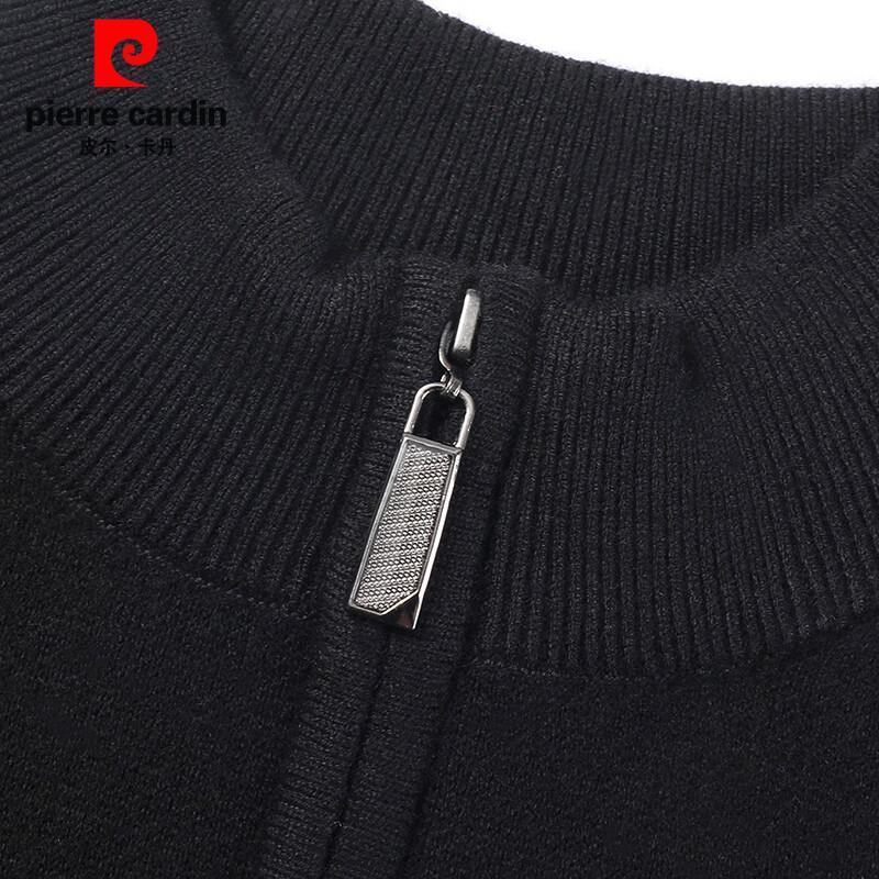 Pierre Cardin Men's 100% Wool Zipper Mock Neck Sweater