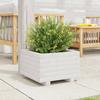 VidaXL Planter White 40x40x26.5 Cm Solid Pine Wood, Outdoor Planter, Flower Box, Plant Box, Planter 847289
