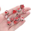5pcs/Lot CCB Hexagon Charms Beads Colorful Necklaces Bracelets Big Hole Bead Spacer Charms for DIY Jewelry Making Accessories