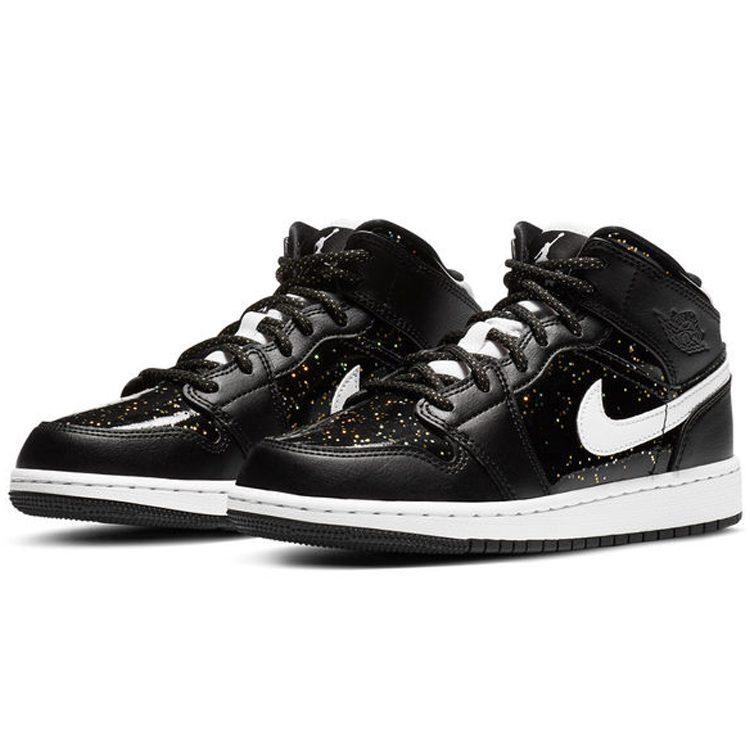 Jordan 1 Średni Czarny Cętkowany GS AV5174-001
