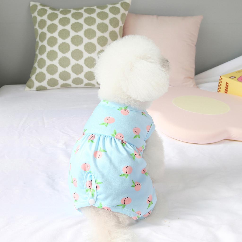 2023 Spring and Summer Dog Skirt Pet Clothes Installed Teddy Chenery Small Peach Spay and Neuter Clothing  Kawaii Clothes
