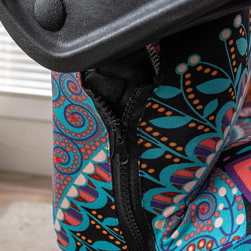 Neue Farbe Büro Reißverschluss Stuhlbezug Drehbar Computer Hotel Stuhlbezug Einteilig Armlehne Elastisch Chefsesselbezug