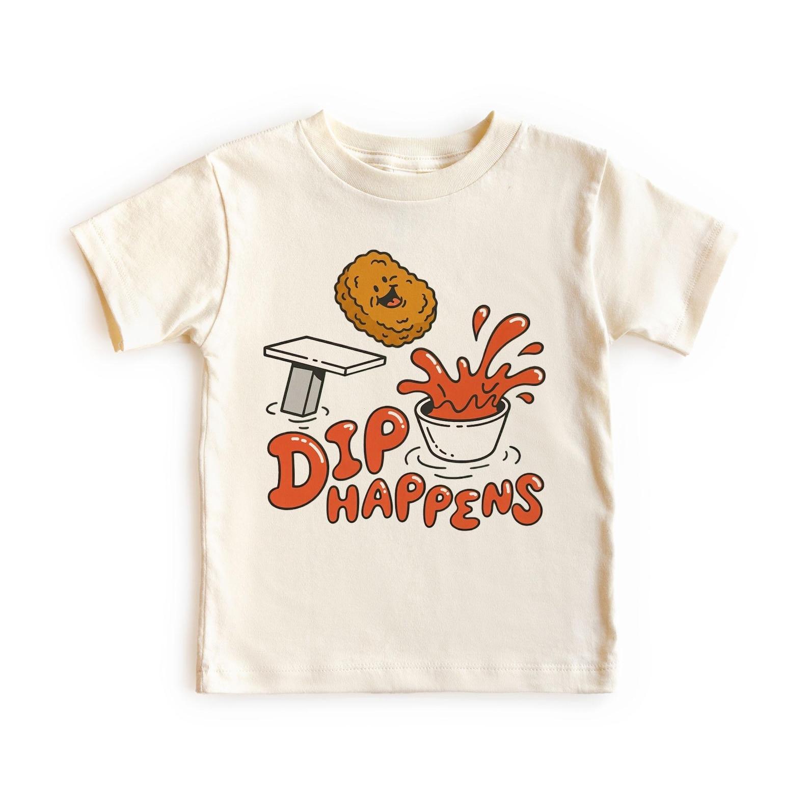 Dip Happens Chicken Nuggets Sauce Dipping Food Puns Boho Unisex, Adult, Youth T-Shirt 160