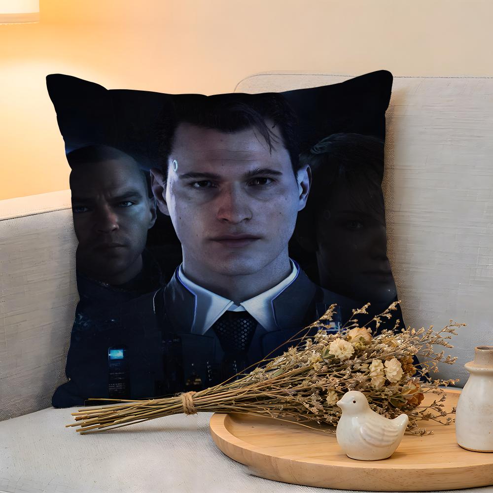 Cushion Cover  Linen  SkinFriendly Soft Decorative Case for Sofa Home Decor Hot Game DDetroit Become Human Pillow Cover