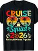 Kreuzfahrt-Crew 2026 Sommerurlaub Passendes Familien-Kreuzfahrt-T-Shirt Reguläre Passform, Rundhalsausschnitt, Mittlere Dehnbarkeit, Druck Pa