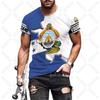 Honduras Vlajka Grafika Unisex Trička Letní Ležérní Streetwear Pánská Móda Dres Chlapec Nadrozměrná Trička Krátký Rukáv Sportovní Oblečení