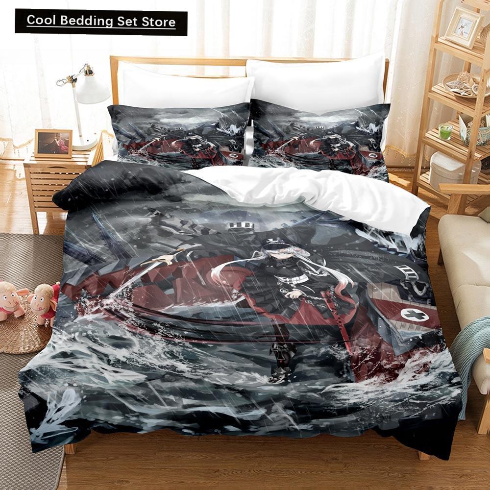 3D Print Anime Azur Lane Bedding Set Single Twin Full Queen King Size Bed Set Adult Kid Bedroom Duvet Cover Sets Bed Sheet Set
