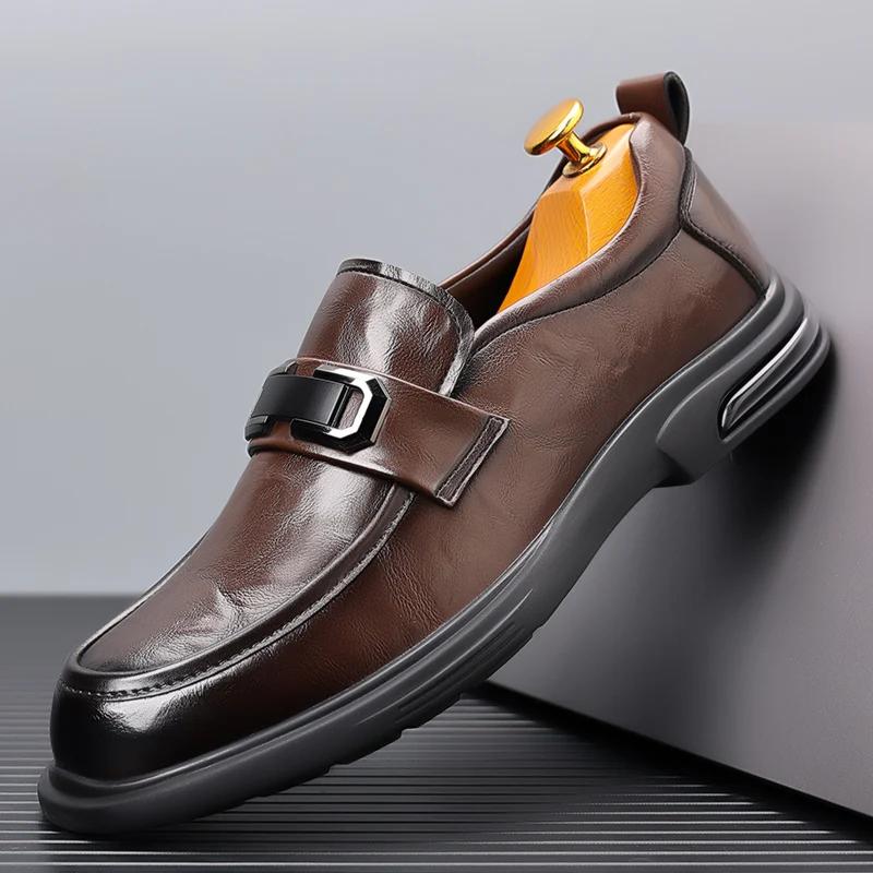 Classic Men's Leather Oxford Shoes Big Toe Men's Casual Business Driving Shoes Party Shoes Men's Dress Shoe 38-44