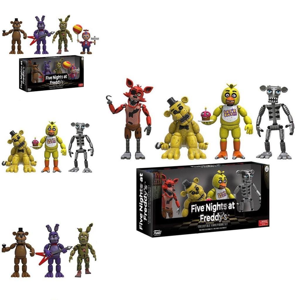 Superbe lot de 4 figurines articulées Five Nights At Freddy's Pizza Simulator pour une collection ultime
