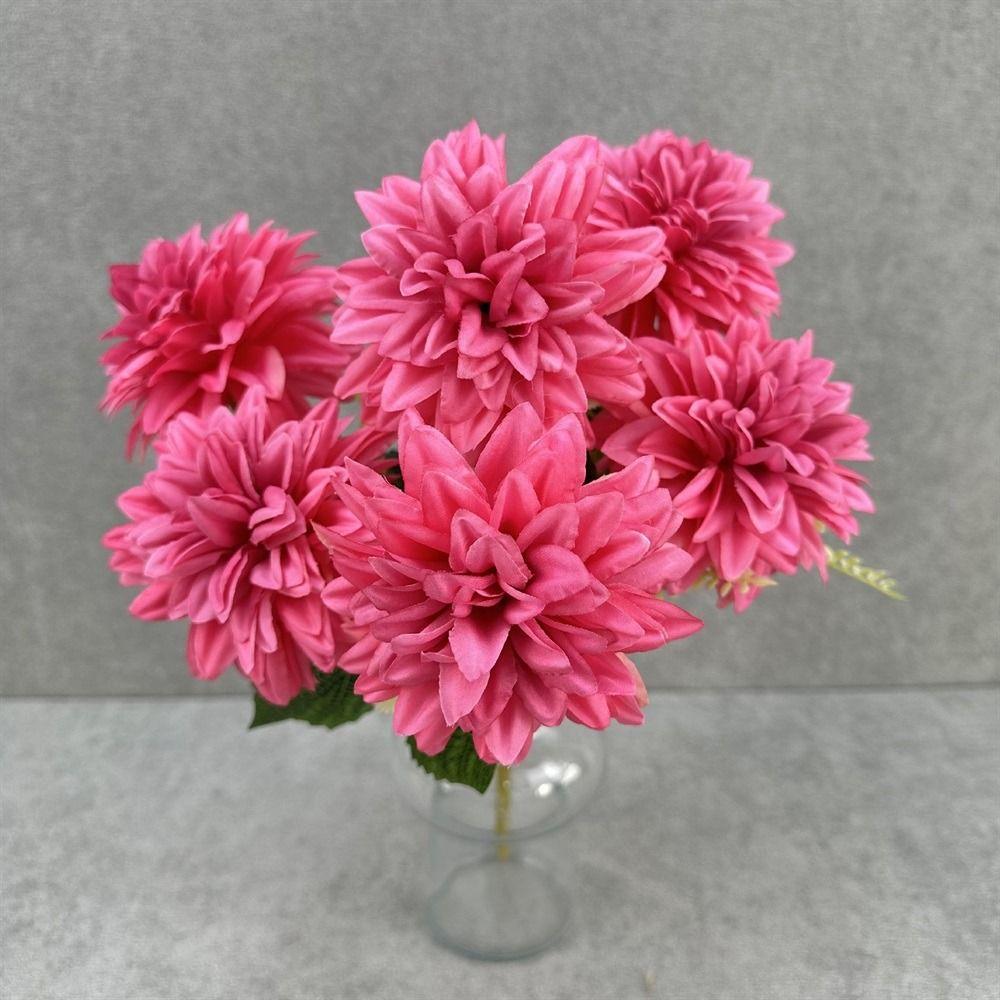 Silk Petals Dahlia Artificial Flower 7 Heads Faux Flower Simulation Flower Living Room Decor