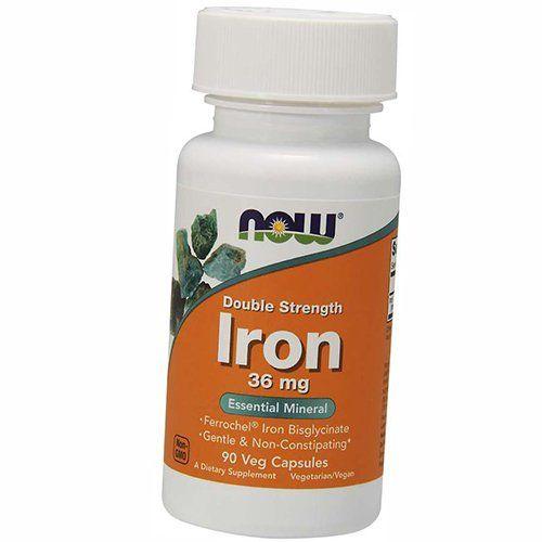 Dual Strength Iron Bisglycinate, Iron 36, Now Foods 90vegcaps (36128158)