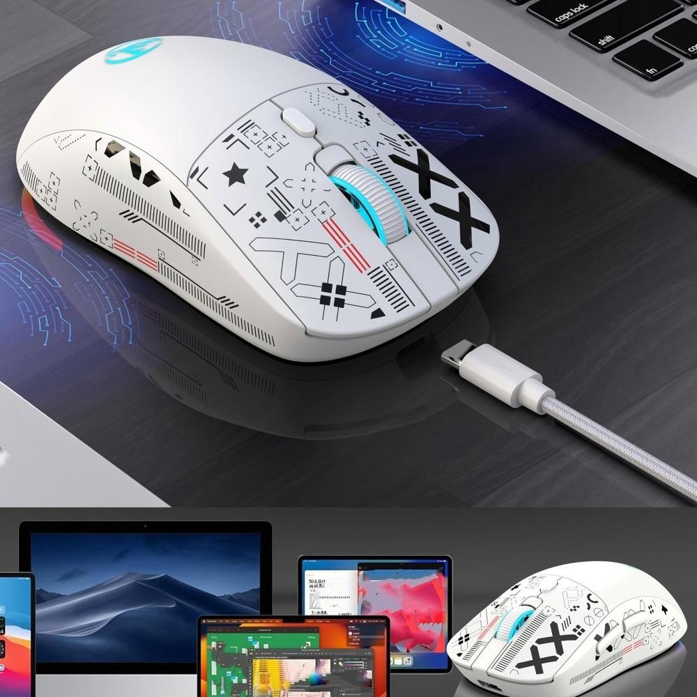 3-mode Wireless Gaming Mouse Colorful RGB Cool Print Laptop Wireless Mouse Ergonomic Silent Buttons Wireless Bluetooth Mouse