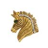 Astrological Horse Head Brooch  Alloy Fashion Accessory For Jackets Shawls Formal Gatherings Statement Badge Pin