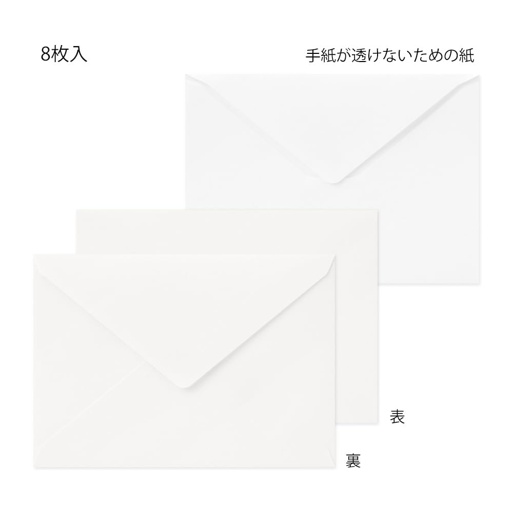 Midori Letter A5 Ruled Stationery for Beautiful Letters Beautiful Addressing Western Style 20589006 Set + Envelopes, 2, (20590006)