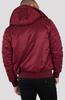 Alpha Industries MA-1 Hooded (158104) бордовая зимняя куртка (158104-184)