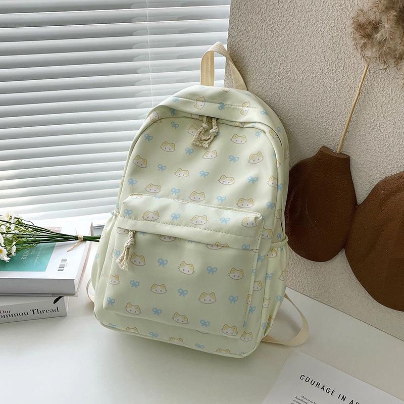 Large Capacity Student Schoolbag Backpack Printed Cartoon Texture Schoolbag Youth Student Leisure Backpack