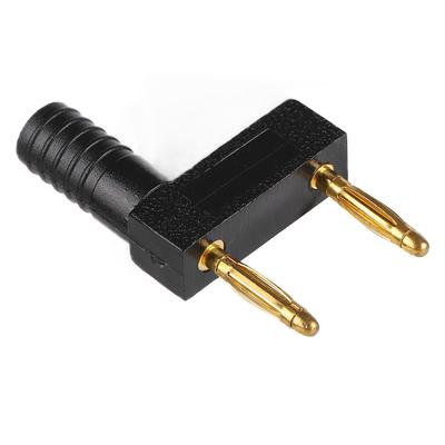 10KS U52 2mm Banánový konektor Dvouřadý Zkratovací konektor DIY Kabelový konektor 10mm Rozteč Černý