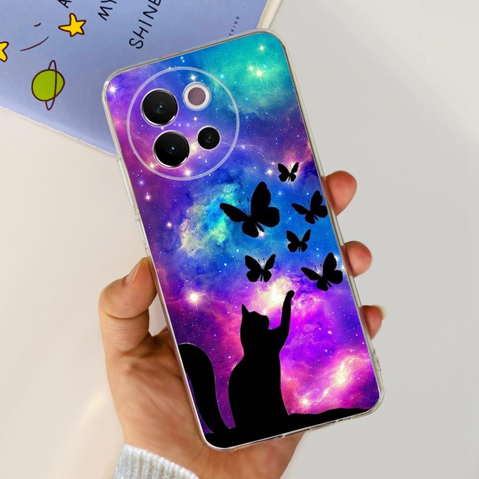 

Cute Cat Astronaut Phone Case For Vivo V40 Lite Back Cover Vivo V30 Lite V2314 Bumper Shell Cool Dragon Cartoon Coque Clear Case Vivo V40 Lite