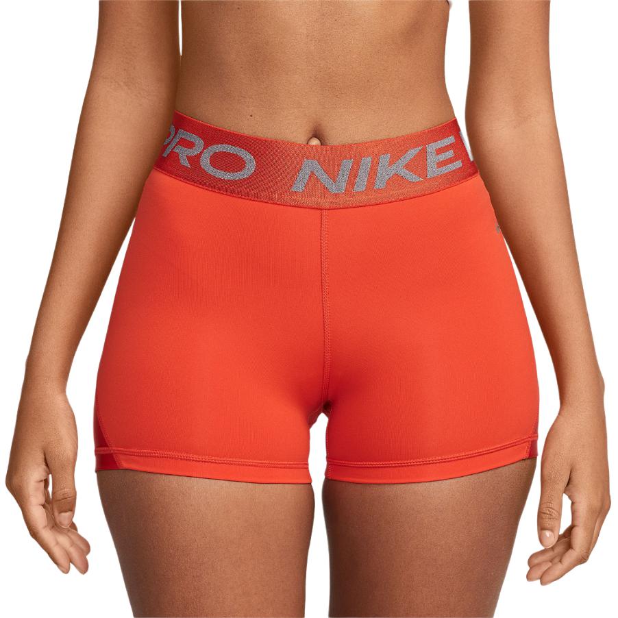 

Nike Pro Shine Dri-FIT Comfortable Slim-Fit Versatile Mid-Rise Sports Shorts Women shorts Orange FB5586-633 M