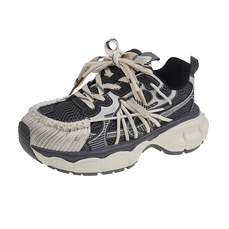 Fashion New Women's Light Sports Shoes Breathable Mesh Lace-up Thick-soled Casual Comfortable Women Fashion Shoes Zapatillas Mujer